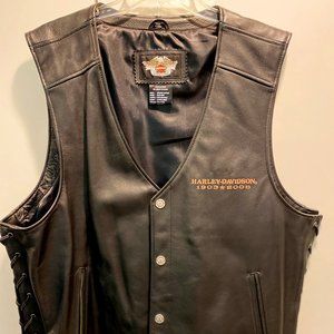 NWOT HARLEY DAVIDSON MENS LEATHER VEST